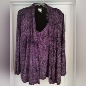 Women's Onyx Nite 3x Purple/Black Metallic Twinset